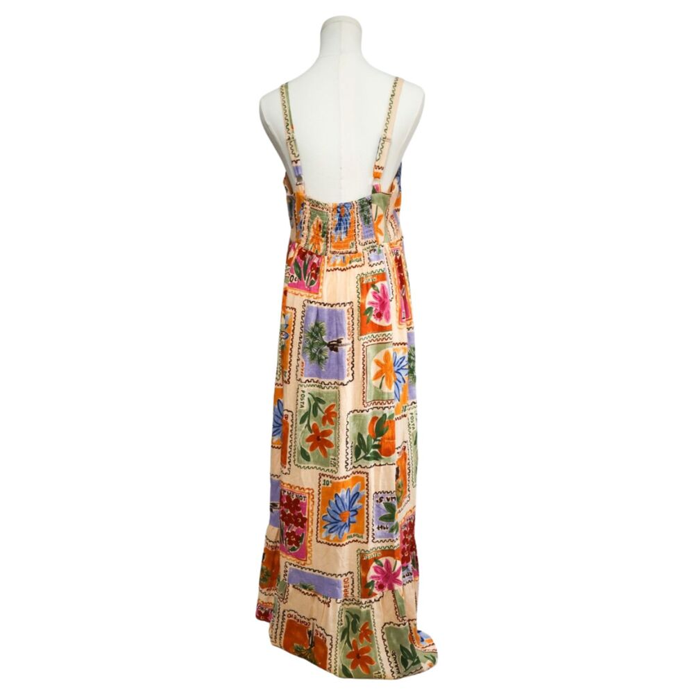 Anthro Paper Heart Floral Postcard Maxi Dress Medium - Picture 3 of 7